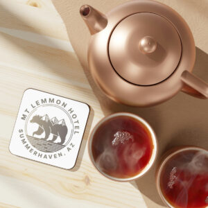 Mt Lemmon Hotel Coaster with tea image