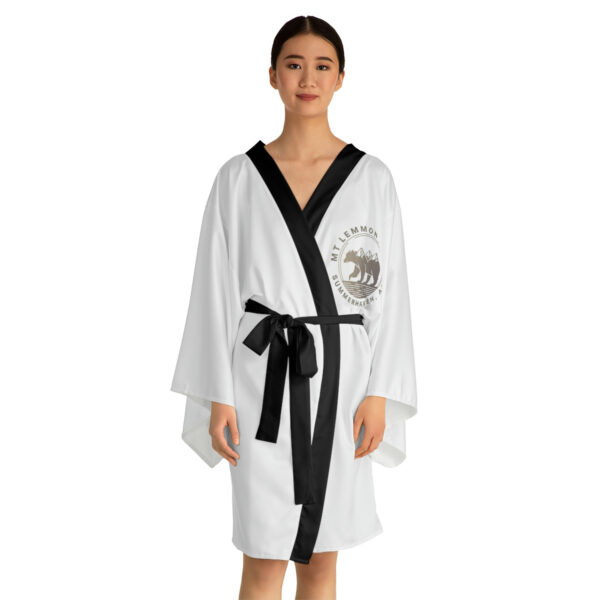 Mt Lemmon Hotel Long Sleeve Kimono Robe with black hem image