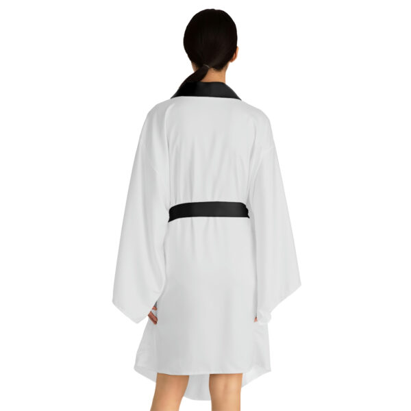 Mt Lemmon Hotel Long Sleeve Kimono Robe with black hem back image