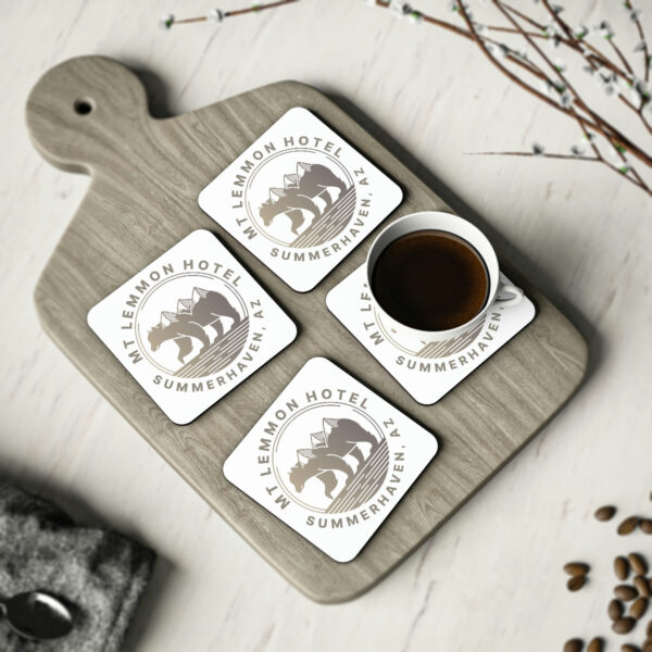 Mount Lemmon Hotel Coasters with coffee image